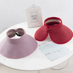 New 14 Colors Summer Folding Empty Top Hat Straw Hat Sun Hat Beach Hat Sunshade Sun Hat Panama Women's Men's Straw Hat Women Hats
