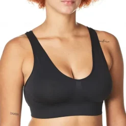 New 2 Pack Underwear Women's Plus Size Deep U Comfortable Beauty Back Yoga Vest with Pads No Steel Ring Gathered Shock-proof Sports Bra Home Outfits Women Lingerie