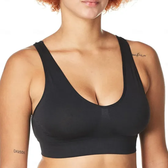 New 2 Pack Underwear Women's Plus Size Deep U Comfortable Beauty Back Yoga Vest with Pads No Steel Ring Gathered Shock-proof Sports Bra Home Outfits Women Lingerie