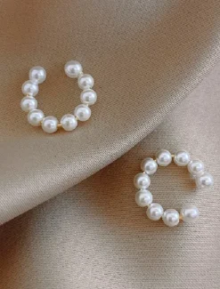1 Pair Ear Clips For Women's Wedding Birthday Gift Alloy Geometrical Fashion Women Trendy Jewelry