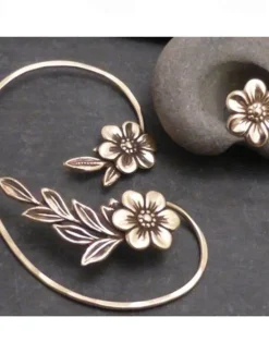Sale 1 Pair Ear Cuff For Women's Party Evening Gift Date Alloy Vintage Style Fashion Petal Women Trendy Jewelry