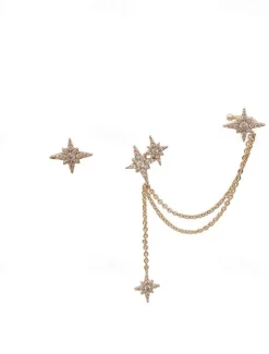 Sale 1 Pair Stud Earrings Drop Earrings For Women's Birthday Party Evening Date Alloy Fancy Fashion Star Women Spring Accessories|Trendy Jewelry