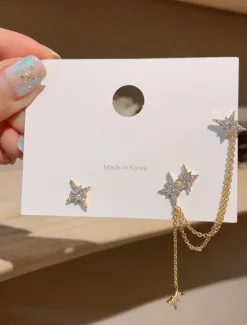 Sale 1 Pair Stud Earrings Drop Earrings For Women's Birthday Party Evening Date Alloy Fancy Fashion Star Women Spring Accessories|Trendy Jewelry