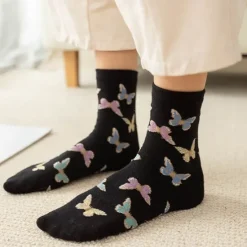 Outlet 4 Pairs Women's Crew Socks Daily Animal Patterned Cotton Simple Lolita Cute Sports Socks Women Socks
