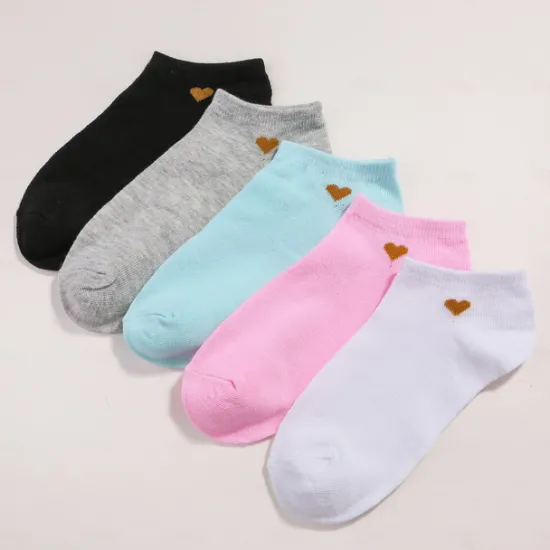 Hot 5 Pairs Women's Ankle Socks Low Cut Socks Work Daily Holiday Retro Polyester Casual Vintage Retro Casual Cute Socks Women Socks