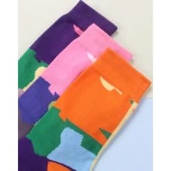 New 3 Pairs Women's Crew Socks Work Daily Holiday Multi Color Cotton Simple Classic Casual Sports Socks Women Socks