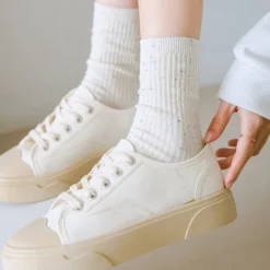 Discount 6 Pairs Women's Crew Socks Wedding Work Holiday Multi Color Simple Casual Lolita Cute Sports Women Socks