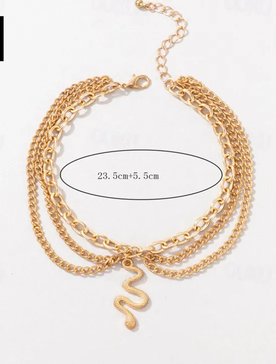 New Ankle Bracelet Boho Women's Body Jewelry For Gift Daily Geometrical Alloy Silver Gold 1 PC Women Trendy Jewelry