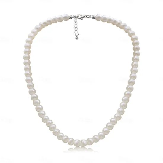 Clearance Beaded Necklace Pearl Necklace For Women's Pearl Party Wedding Casual Pearl Imitation Pearl Women Trendy Jewelry