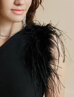 Online Fashion Party/Wedding Guest One Shoulder Feather Polyeste Maxi Dress dress to impress 2024 Women Cocktail Dress