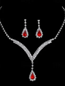 New Bridal Jewelry Sets For Women's Wedding Party Evening Alloy Fancy Women Trendy Jewelry