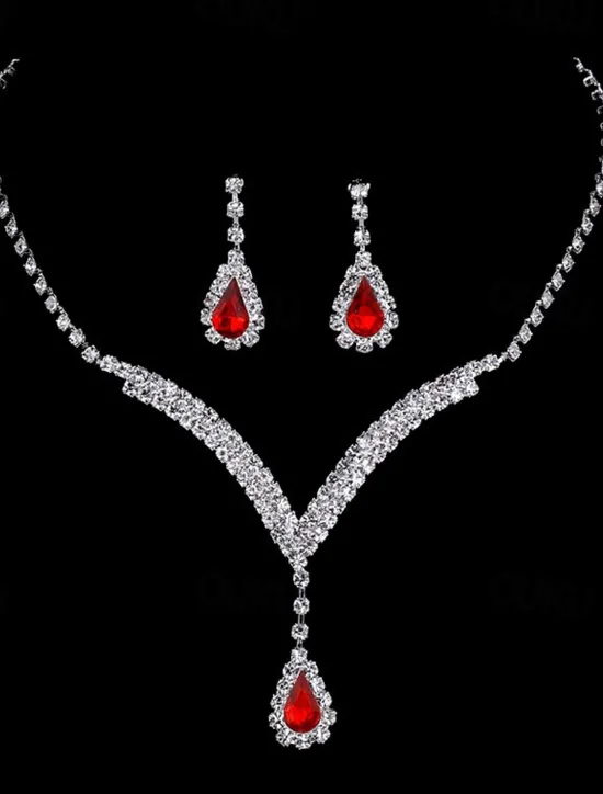 New Bridal Jewelry Sets For Women's Wedding Party Evening Alloy Fancy Women Trendy Jewelry