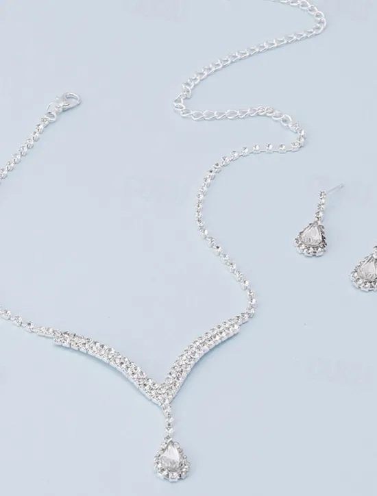 New Bridal Jewelry Sets For Women's Wedding Party Evening Alloy Fancy Women Trendy Jewelry