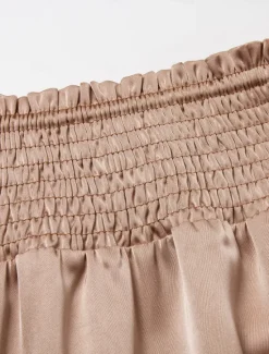 Outlet Casual Satin Wide Leg Trousers Women Pants