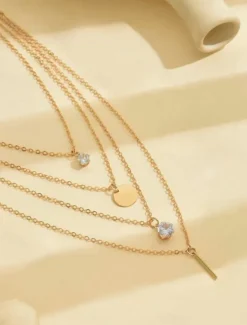 Choker Necklace Chrome Women's Elegant Fashion Cute Layered Wedding Round Necklace For Wedding Party Street Women Trendy Jewelry|Spring Accessories