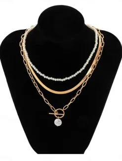 Clearance Choker Necklace Chrome Women's Punk Fashion Layered irregular Necklace For Wedding Valentine's Day Street Women Trendy Jewelry