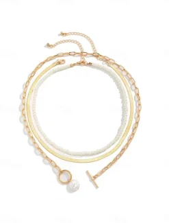 Clearance Choker Necklace Chrome Women's Punk Fashion Layered irregular Necklace For Wedding Valentine's Day Street Women Trendy Jewelry