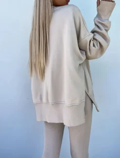 Best Comfry Women Sweatshirt Hoodie Tracksuit Bolero Top Long Sleeve Green Spring Fall Women Two Piece Sets