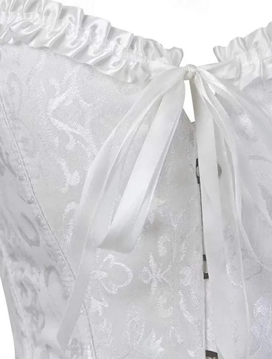 Online Corset Women's Plus Size Corsets Corsets Country Sexy Lady Sweetheart Tummy Control Push Up Jacquard Jacquard Abstract Flower Hook & Eye Lace Up Nylon / Cotton Wedding Special Women Shapewear