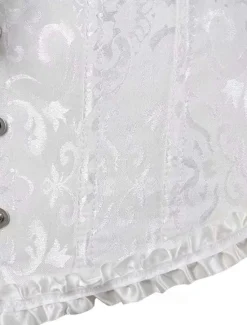 Online Corset Women's Plus Size Corsets Corsets Country Sexy Lady Sweetheart Tummy Control Push Up Jacquard Jacquard Abstract Flower Hook & Eye Lace Up Nylon / Cotton Wedding Special Women Shapewear
