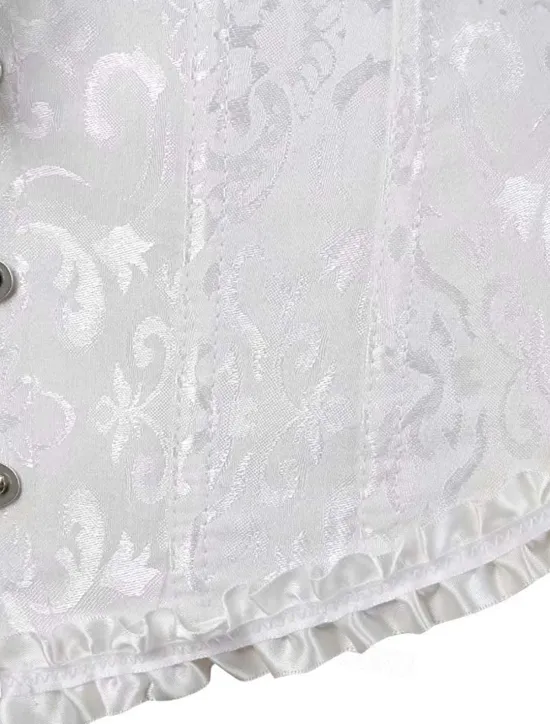 Online Corset Women's Plus Size Corsets Corsets Country Sexy Lady Sweetheart Tummy Control Push Up Jacquard Jacquard Abstract Flower Hook & Eye Lace Up Nylon / Cotton Wedding Special Women Shapewear