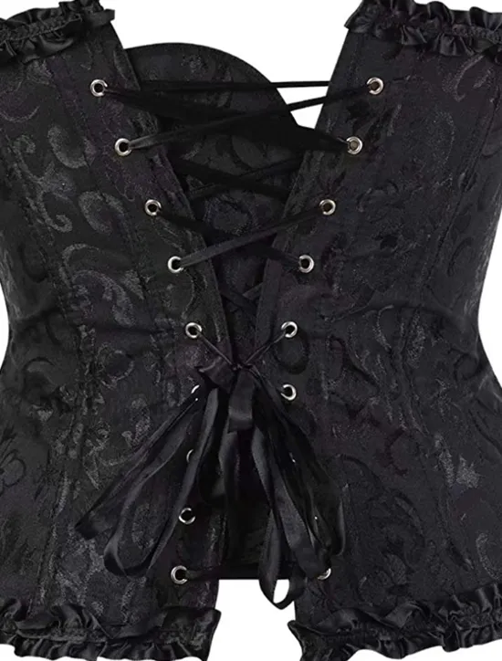 Online Corset Women's Plus Size Corsets Corsets Country Sexy Lady Sweetheart Tummy Control Push Up Jacquard Jacquard Abstract Flower Hook & Eye Lace Up Nylon / Cotton Wedding Special Women Shapewear