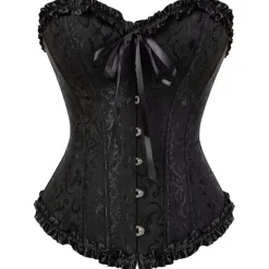 Clearance Corset Women's Plus Size Corsets Corsets Country Sexy Lady Sweetheart Tummy Control Push Up Jacquard Abstract Flower Hook & Eye Lace Up Nylon / Cotton Wedding Special Home Outfits Women Shapewear