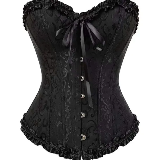 Clearance Corset Women's Plus Size Corsets Corsets Country Sexy Lady Sweetheart Tummy Control Push Up Jacquard Abstract Flower Hook & Eye Lace Up Nylon / Cotton Wedding Special Home Outfits Women Shapewear
