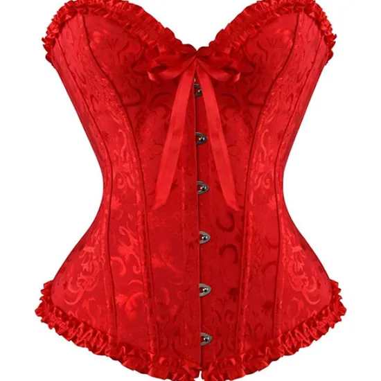 Clearance Corset Women's Plus Size Corsets Corsets Country Sexy Lady Sweetheart Tummy Control Push Up Jacquard Abstract Flower Hook & Eye Lace Up Nylon / Cotton Wedding Special Home Outfits Women Shapewear
