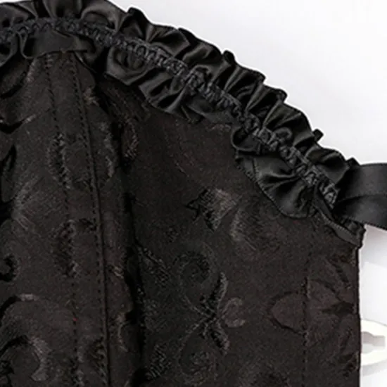 Clearance Corset Women's Plus Size Corsets Corsets Country Sexy Lady Sweetheart Tummy Control Push Up Jacquard Abstract Flower Hook & Eye Lace Up Nylon / Cotton Wedding Special Home Outfits Women Shapewear
