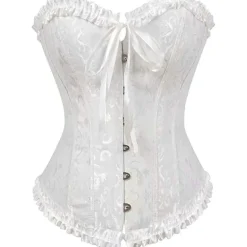 Clearance Corset Women's Plus Size Corsets Corsets Country Sexy Lady Sweetheart Tummy Control Push Up Jacquard Abstract Flower Hook & Eye Lace Up Nylon / Cotton Wedding Special Home Outfits Women Shapewear