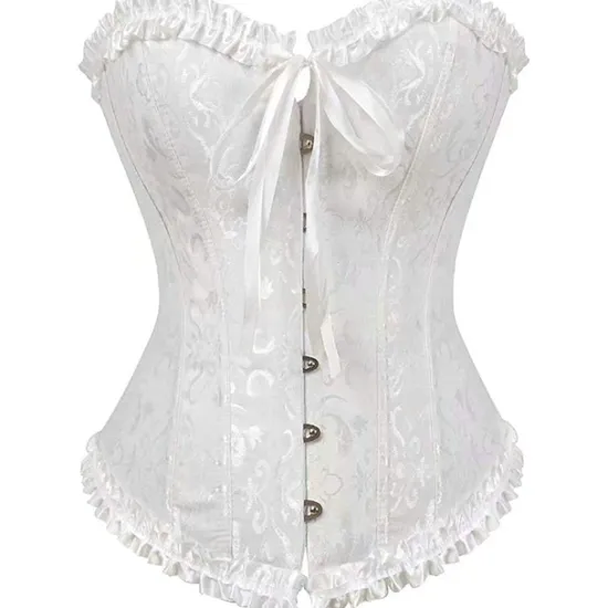 Clearance Corset Women's Plus Size Corsets Corsets Country Sexy Lady Sweetheart Tummy Control Push Up Jacquard Abstract Flower Hook & Eye Lace Up Nylon / Cotton Wedding Special Home Outfits Women Shapewear