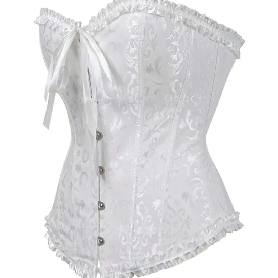 Clearance Corset Women's Plus Size Corsets Corsets Country Sexy Lady Sweetheart Tummy Control Push Up Jacquard Abstract Flower Hook & Eye Lace Up Nylon / Cotton Wedding Special Home Outfits Women Shapewear