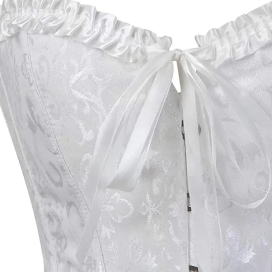 Clearance Corset Women's Plus Size Corsets Corsets Country Sexy Lady Sweetheart Tummy Control Push Up Jacquard Abstract Flower Hook & Eye Lace Up Nylon / Cotton Wedding Special Home Outfits Women Shapewear