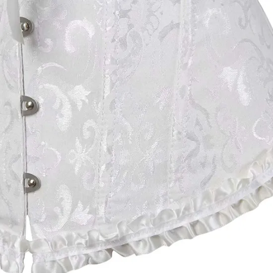 Clearance Corset Women's Plus Size Corsets Corsets Country Sexy Lady Sweetheart Tummy Control Push Up Jacquard Abstract Flower Hook & Eye Lace Up Nylon / Cotton Wedding Special Home Outfits Women Shapewear