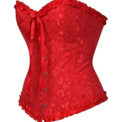 Clearance Corset Women's Plus Size Corsets Corsets Country Sexy Lady Sweetheart Tummy Control Push Up Jacquard Abstract Flower Hook & Eye Lace Up Nylon / Cotton Wedding Special Home Outfits Women Shapewear