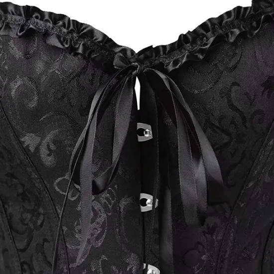 Clearance Corset Women's Plus Size Corsets Corsets Country Sexy Lady Sweetheart Tummy Control Push Up Jacquard Abstract Flower Hook & Eye Lace Up Nylon / Cotton Wedding Special Home Outfits Women Shapewear