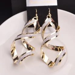 Discount Drop Earrings Dangle Earrings For Women's Party Wedding Casual Alloy Wave Gold Silver Women Trendy Jewelry
