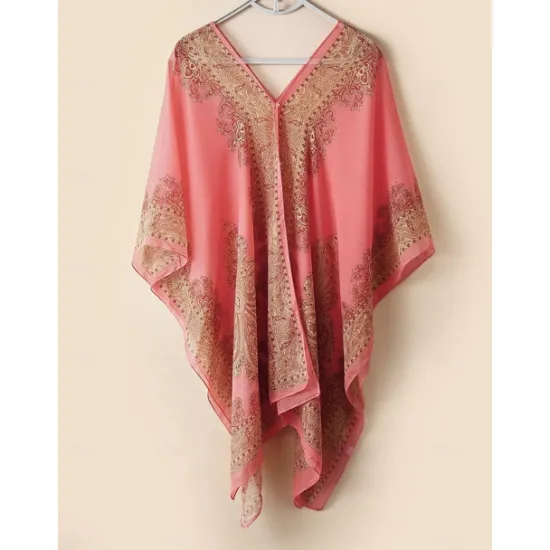 Hot Fashion Women Scarf Shawl Poncho Printed Sunscreen Scarf Sun Protection Shawl Beach Shawl Bikini Cover Soft Comfortable Women Scarves