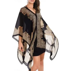 Hot Fashion Women Scarf Shawl Poncho Printed Sunscreen Scarf Sun Protection Shawl Beach Shawl Bikini Cover Soft Comfortable Women Scarves
