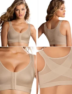 Clearance Front Closure Full Coverage Back Support Posture Corrector Bras for Women Home Outfits Women Lingerie