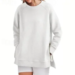 Hot Hoodie Sweatshirt Plain For Women's Adults' Non-Printing Street Casual Daily Women Hoodies & Sweatshirts