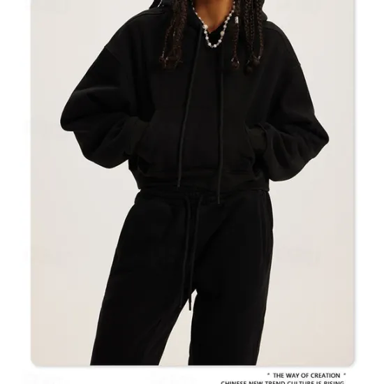 Outlet Hoodie Sweatshirt Sweatpants Plain Graphic For Couple's Men's Women's Adults' Hot Stamping Street Casual Daily Women Two Piece Sets