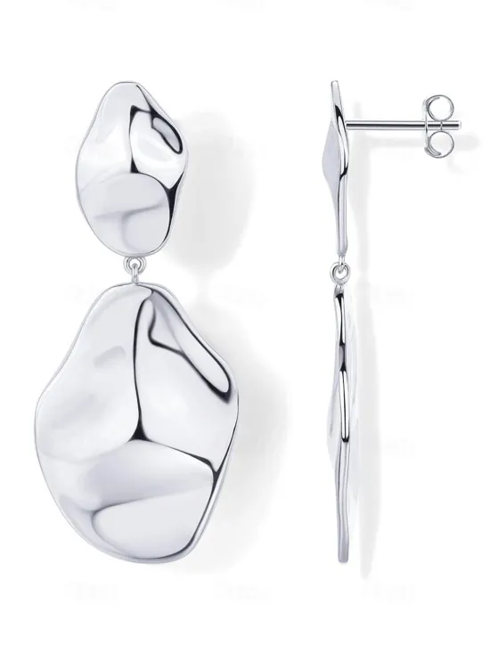 Best Hoop Earrings Vintage Style Drop Earrings Jewelry Silver / Gold For Wedding Party Daily Women Trendy Jewelry