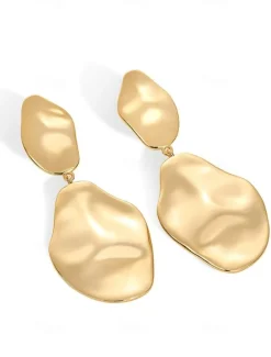 Best Hoop Earrings Vintage Style Drop Earrings Jewelry Silver / Gold For Wedding Party Daily Women Trendy Jewelry