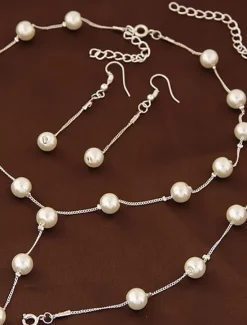 Best Jewelry Set For Women's Wedding Party Evening Gift Alloy Geometrical Women Trendy Jewelry