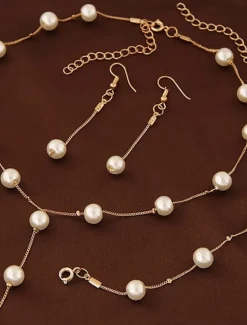 Best Jewelry Set For Women's Wedding Party Evening Gift Alloy Geometrical Women Trendy Jewelry