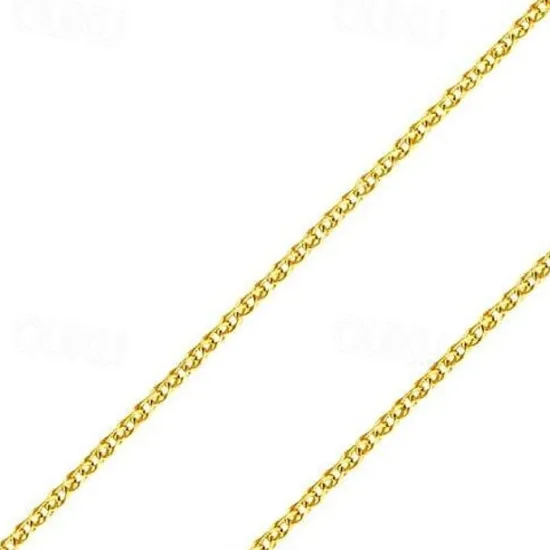 Outlet 14k solid gold italian yellow gold 1.5mm flat open wheat link chain necklace- made in italy-14 karat with lobster claw clasp include gift box with order 18.5 inches Women Trendy Jewelry