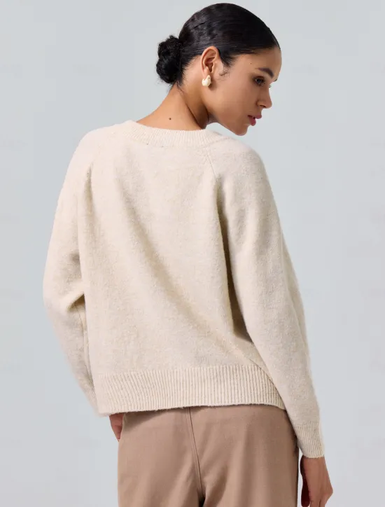 Knit Embroidered Wool Blend Pullover Sweater Women Ugly Sweater