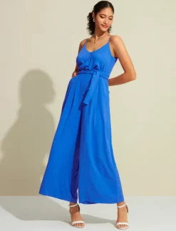 Hot Lace Up Strappy Pocket Sleeveless Jumpsuit Women Jumpsuits